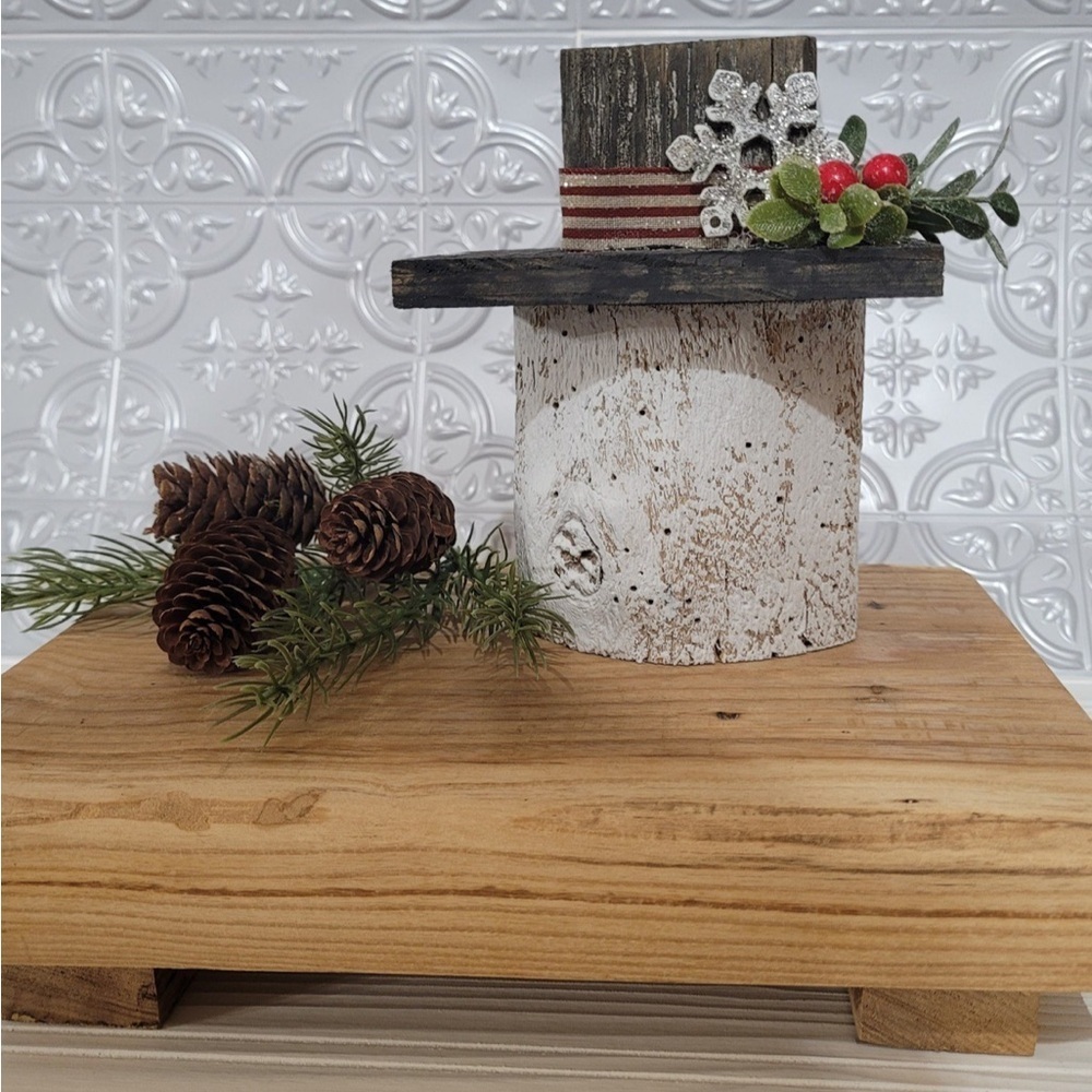 Hand crafted snowman. Winter Christmas decor